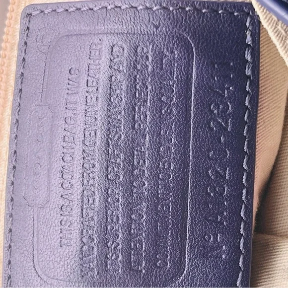 Coach Cream and Blue Shoulder Bag